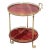 Mid 20th Century Round Aldo Tura Lacquered Parchment Goat Skin Serving Bar Cart For Sale - Image 9 of 9