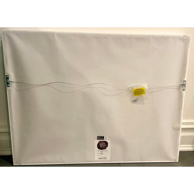 Original 2019 “Life Energy” Acrylic Painting in Simple White Frame For Sale - Image 4 of 6