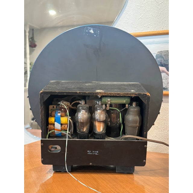 Blue 1930s Original Art Deco Sparton 'Bluebird' Cobalt Blue Mirror Model 566 Radio Designed by Walter Dorwin Teague For Sale - Image 8 of 12