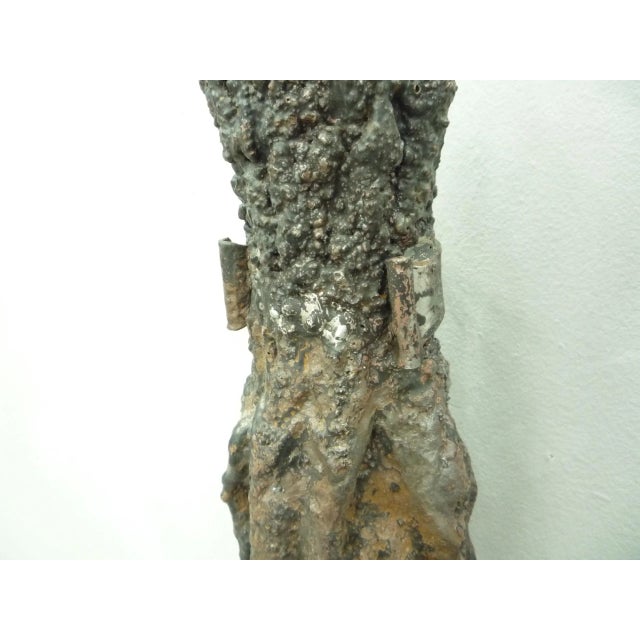 Black Vintage Brutalist Wall Lamp in Iron, 1920s For Sale - Image 8 of 12