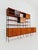 Freestanding string shelf system unit, bookcase, teak & metal, by Silverschild Germany, 1950s. The individual units and...