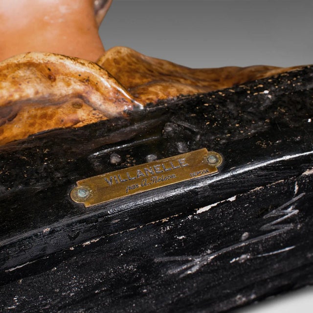 1900s Antique Victorian French Decorative Portrait Bust For Sale - Image 10 of 11