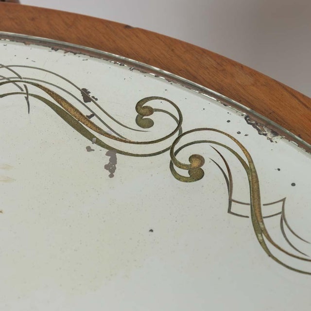 1940s French Mirrored and Beech Cocktail Table For Sale - Image 10 of 12