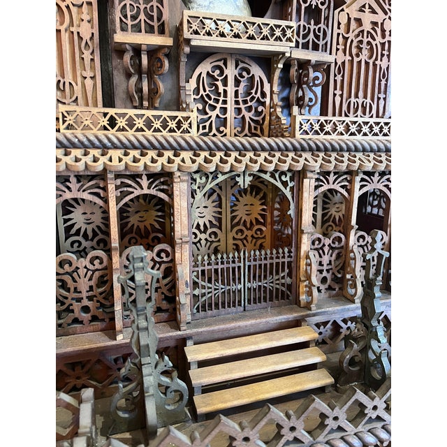 Large Architectural Fretwork Clock Case, 1890s For Sale - Image 11 of 12