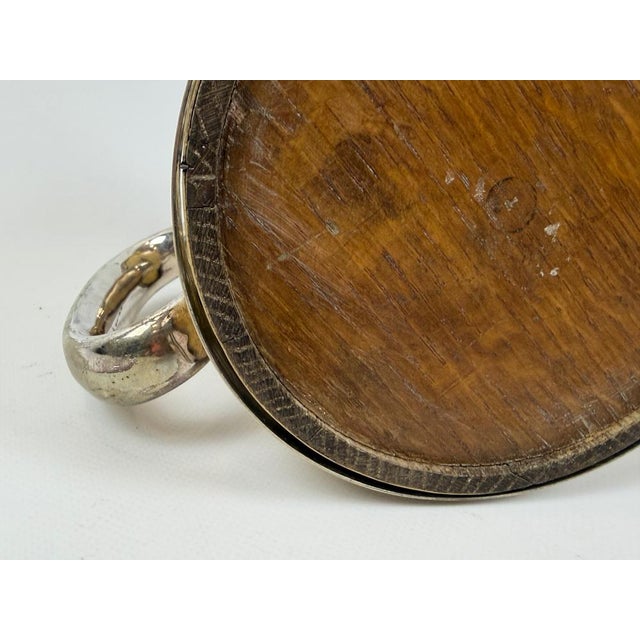 Victorian Sheffield Silver Plate and Oak Three Handle Trophy Cup, 1890s For Sale - Image 10 of 13