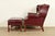 Hancock & Moore Chippendale Wingback Leather Lounge Chair With Ottoman For Sale - Image 12 of 15