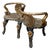 Vintage Gilt Carved Grotto Tete-a-Tete For Sale