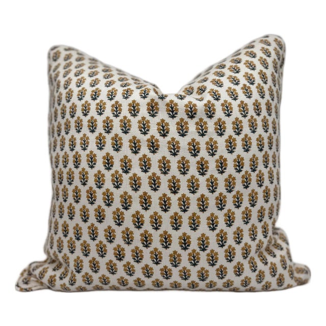 Jasper Michael A. Smith Devonshire in Saffron Decorative Pillow Cover For Sale