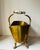 Vintage Brass Bucket With Ceramic Handle Lion Head Claw Feet For Sale - Image 12 of 16