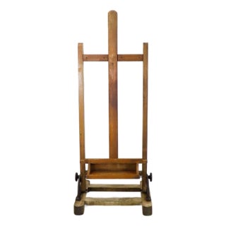 Mexican Early 1950 Wood Adjustable Artist Easel For Sale