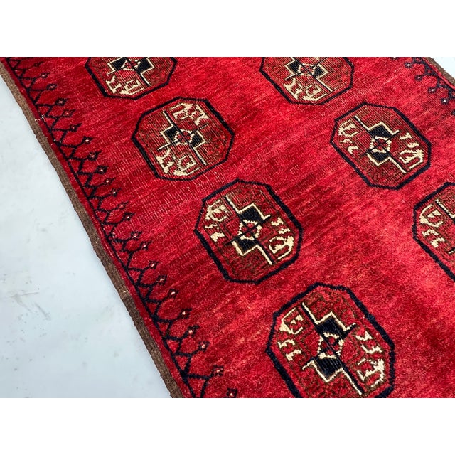 Vintage Turkmen Bokhara Tekke Gul Runner - 2'11" X 9'10" For Sale - Image 4 of 10