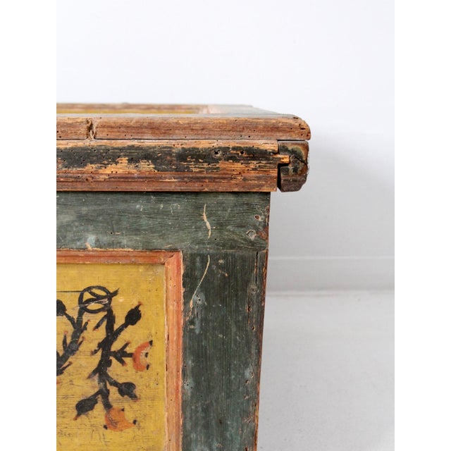 Antique Painted Blanket Chest For Sale - Image 9 of 12