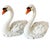 Late 20th Century Shabby Chic White Distressed Sheet Metal Swan Sculptures - A Pair For Sale - Image 17 of 17