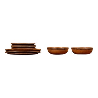 Vintage 20-Piece McCoy Pottery "Canyon Mesa" Dinner & Tea Set For Sale
