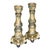 Art Nouveau Candlesticks, Circa 1900. Art Nouveau candlesticks, circa 1900, made of crackled ceramic with polychrome...