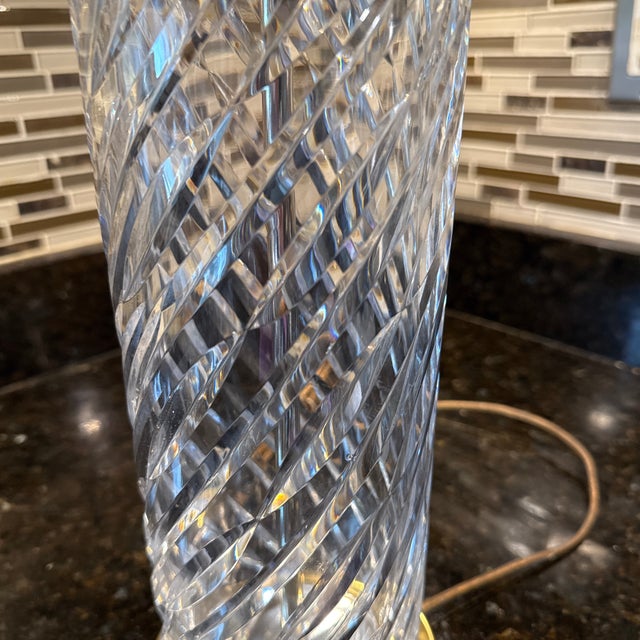 Waterford crystal lamp in good condition works perfectly with etched Waterford insignia