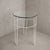 Vintage Art Deco Glass Top Side Table with Metal Frame, 1960s For Sale - Image 3 of 4