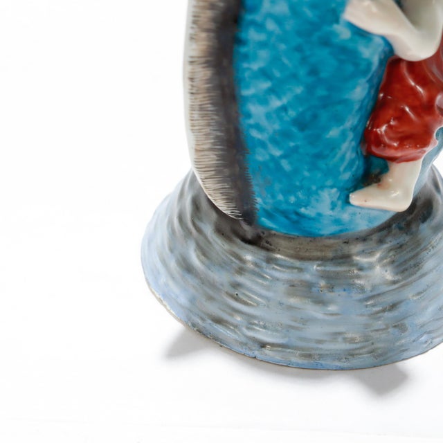 Antique Japanese Okimono Porcelain Figurine of Kintaro For Sale - Image 16 of 16