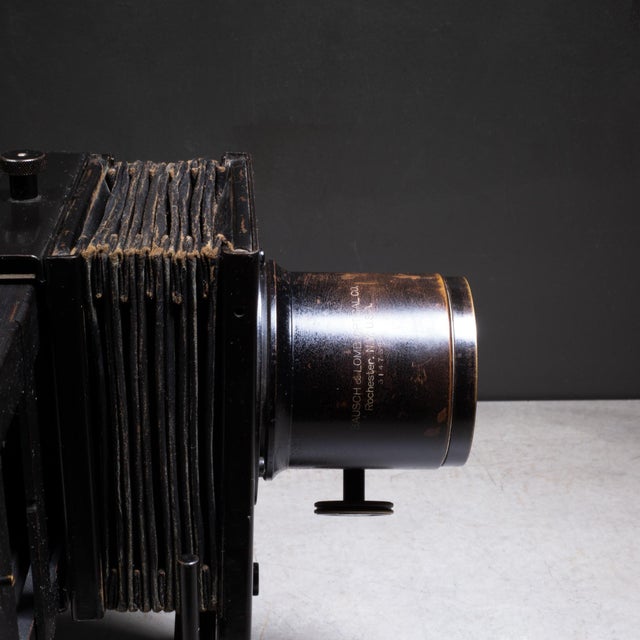 Black Antique Baush & Lomb Baloptican Magic Lantern Slide Projector and Original Case c.1911 For Sale - Image 8 of 17