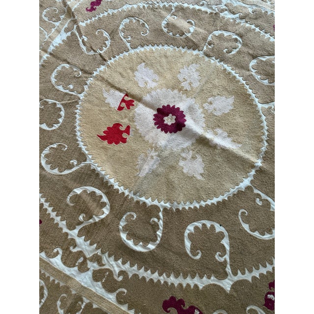 Traditional Decorative Vintage Suzani Wall Hanging For Sale - Image 3 of 8