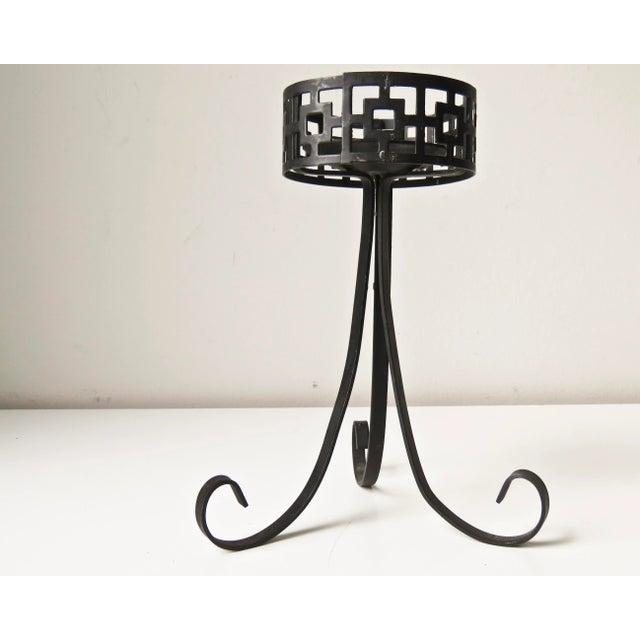 Black Mid Century Candlestick and Vase- A Pair For Sale - Image 8 of 10