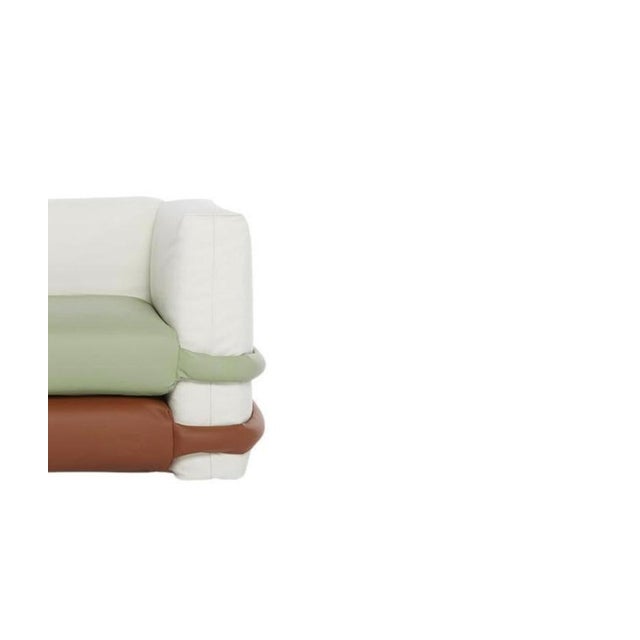 White Two-Seater Pillow Sofa in Leather by Muller Van Severen for BD Barcelona For Sale - Image 8 of 16