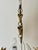 Gold Hollywood Regency Cream and Gilt 3-Arm Chandelier with Floral Details, 1970 For Sale - Image 8 of 15