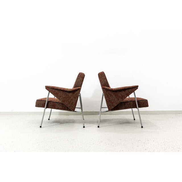 Brown Vintage Bat Armchairs, Poland, 1960s, Set of 2 For Sale - Image 8 of 18