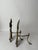 Brass Andirons with the Knights Templar Flower, 1850s, Set of 2 For Sale - Image 4 of 15