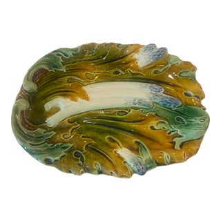 French Majolica Asparagus Dish, c.1890 For Sale