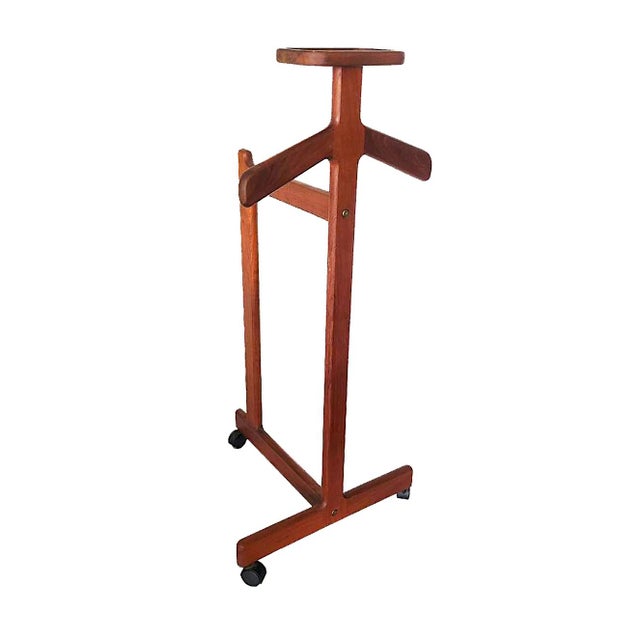 Dansk Mid 20th Century Danish Teak Wood Valet by Bornholm Møbelfabrik, Denmark For Sale - Image 4 of 11