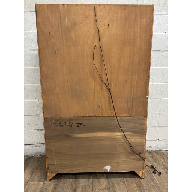 Vintage American of Martinsvile MCM Lighted China Cabinet and Hutch For Sale - Image 14 of 17