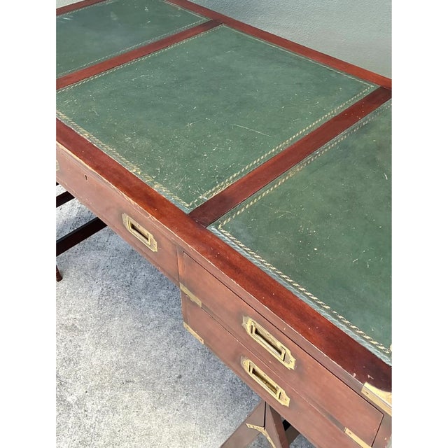 Vintage Military Campaign Wood Desk For Sale - Image 15 of 15