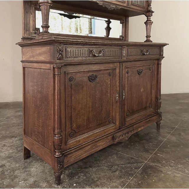 Wood 19th Century French Louis XVI China Buffet For Sale - Image 7 of 15