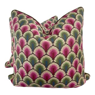 Flora Soames "Walsingham Weave" 22" Pillows-A Pair For Sale
