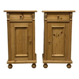 Vintage European Pine Nightstands For Sale