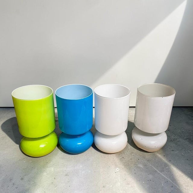 Lot f 4 vintage lykta table lamps designed and made by ikea in 2005-2010. Ikea manufactured lykta lamps in a range of...
