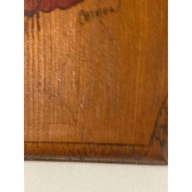 Vintage Midcentury Painted Wood Wall Hanging With Onions and Garlic For Sale - Image 4 of 7