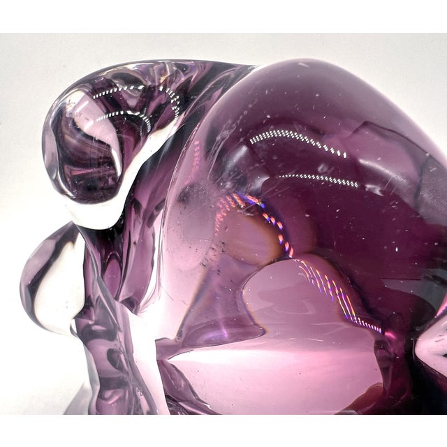 Mid-Century Signed Åfors Bosse ‘Lila’ Amethyst Purple Sommerso Scandinavian Art Glass Bowl – Scandinavian Modern, Contemporary For Sale - Image 12 of 13