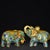 Mid 20th Century Vintage Pair of Chinese Cloisonne Enamel Elephants - Gilt Bronze Figures For Sale - Image 5 of 9