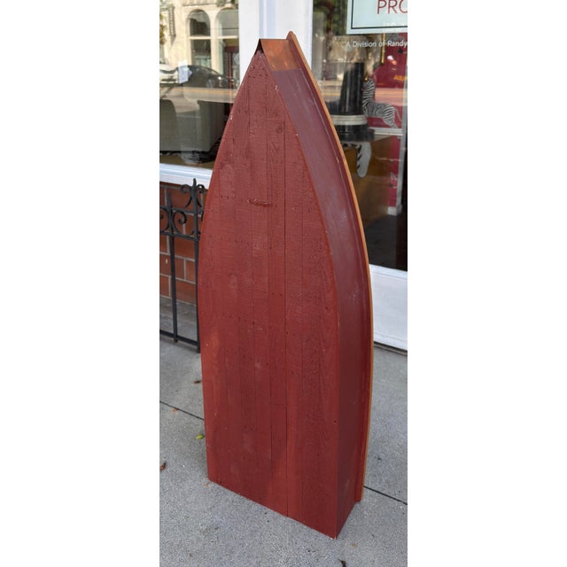 1980s Vintage English Boat Form Etagere Bookshelf Bookcase For Sale - Image 5 of 7