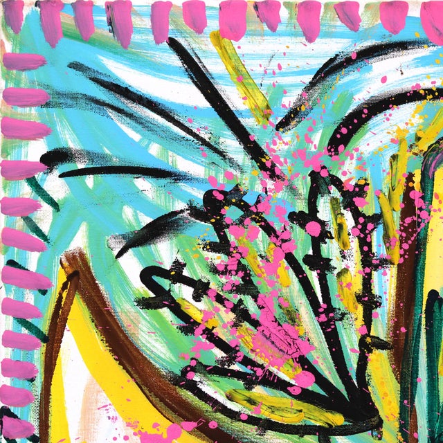 Textile Cactus Queen - Original Contemporary Western Cowgirl Figurative Acrylic Painting For Sale - Image 7 of 9