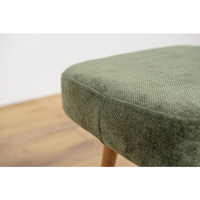 Green Mid-Century Teak Stool, Poland, 1970s For Sale - Image 8 of 10