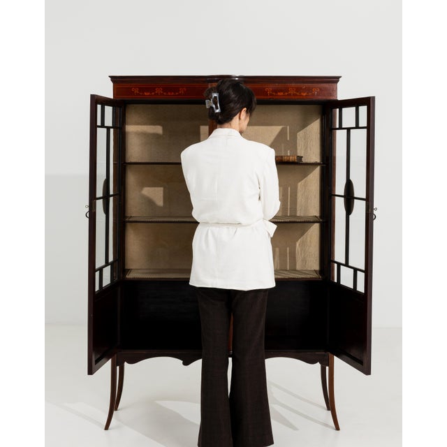 Edwardian Marquetry Vitrine, Antique, United Kingdom, 19th Century For Sale In Greensboro - Image 6 of 14