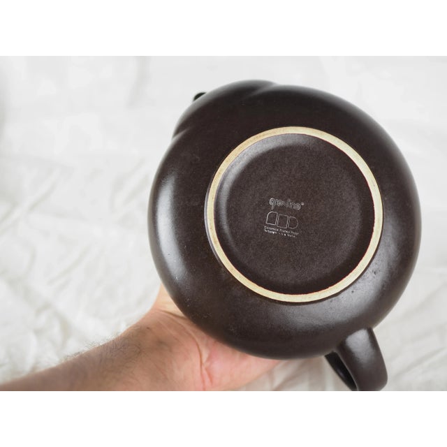 1970s Italian Franco Pozzi Gresline Black Teapot For Sale - Image 9 of 11