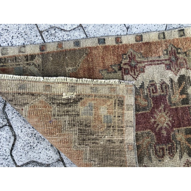 1960s 1960s Vintage Oushak Handmade Area Wool Rug For Sale - Image 5 of 6