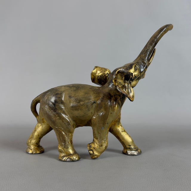 Elephant Trunk Sculpture Statue, 1960s, Brass For Sale - Image 3 of 11