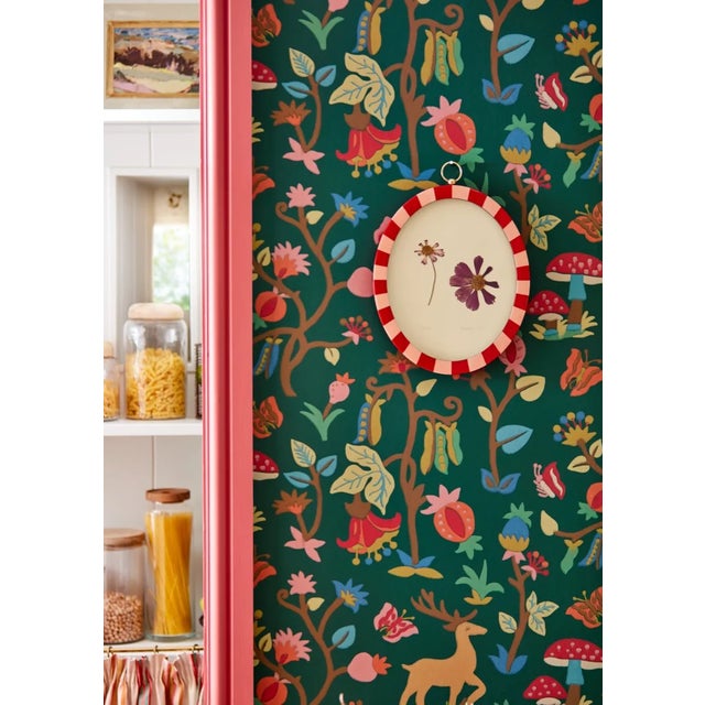 Traditional Sanderson Forest of Dean Wallpaper in Midnight/Multi - a Sample For Sale - Image 3 of 3