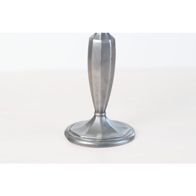 Metal 1920s Art Deco Quadruple Silver Plate Candlestick Holder | Jennings Brothers Pattern 1506 For Sale - Image 7 of 14