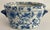 Blue Chinese Export Style Porcelain Jardiniere Oval Bowl For Sale - Image 8 of 10